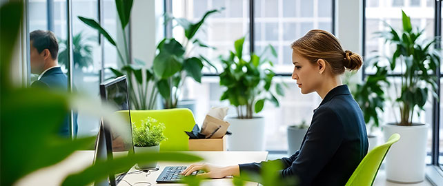 Les bureaux verts : impact sur la santé et la productivité des employés