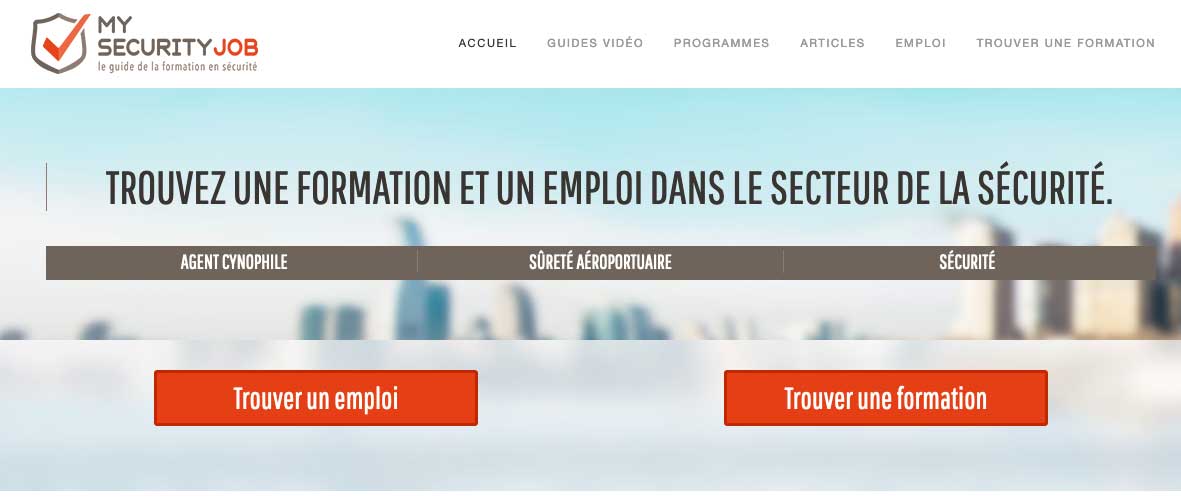 My Security Job, l'appli pour trouver une formation dans la sécurité privée 